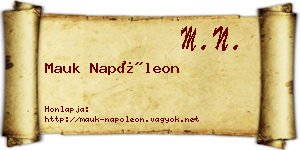 Mauk Napóleon névjegykártya